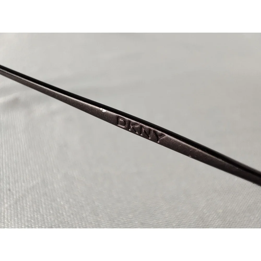 DKNY 7241S 201 Women's Sunglasses Black Metal Oval Brown Lens 53-20-140